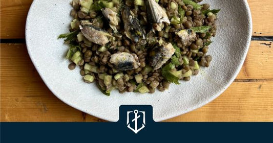 Салата с леща и сафрид